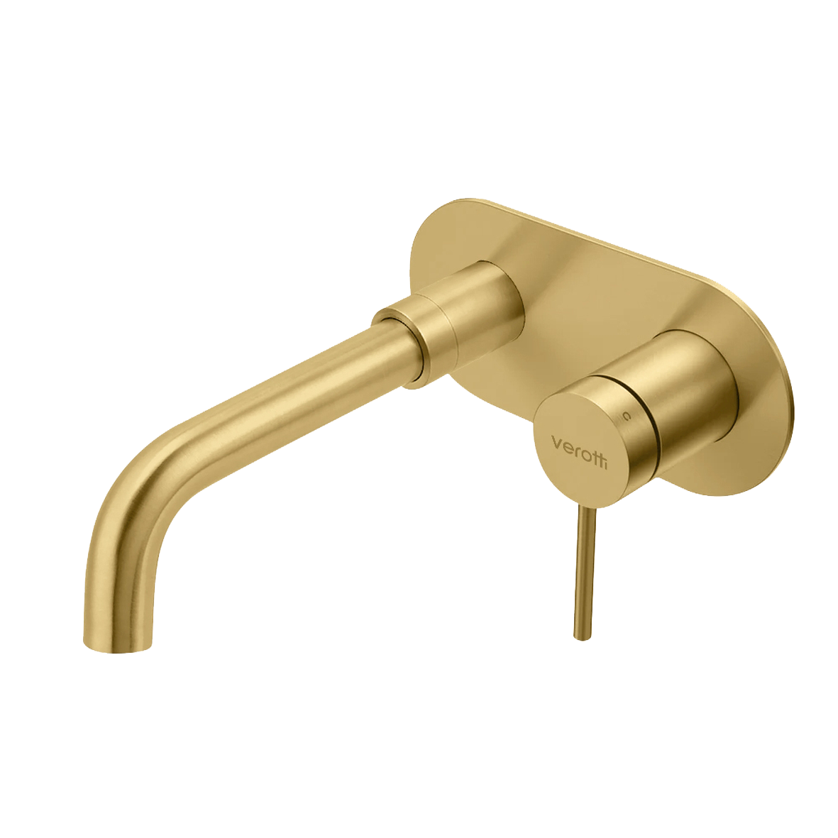 City Life Inox Elliptical Wall Mounted Basin/Bath Mixer W-190 Spout