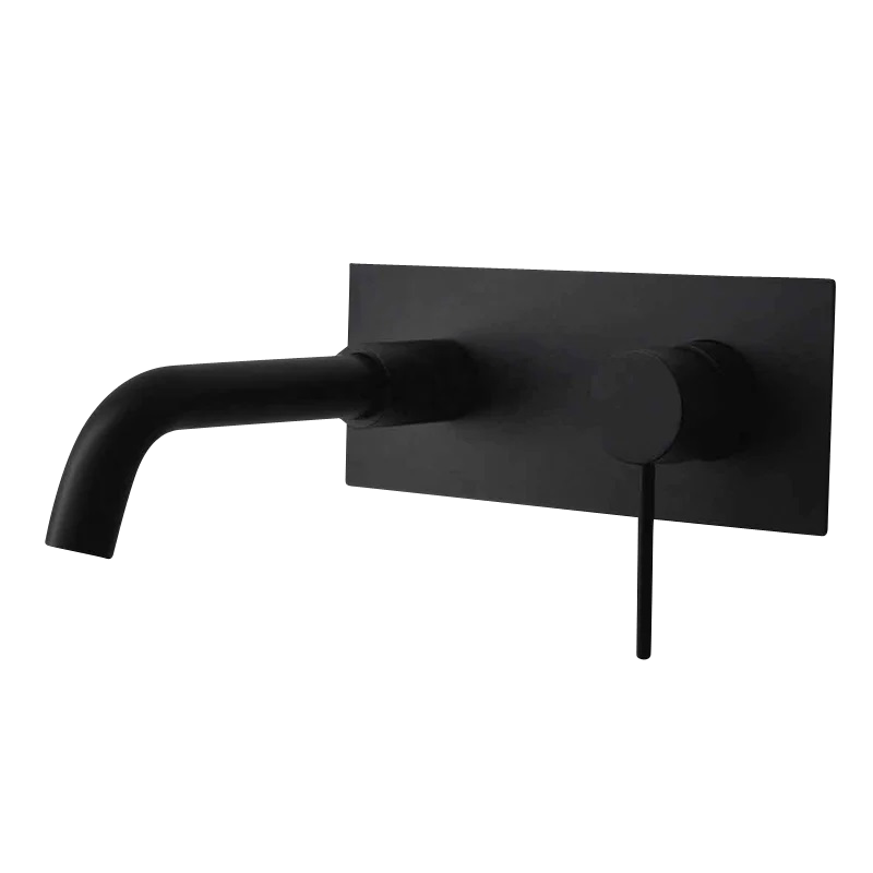 City Life Inox Lead Free Rectangular Wall Mounted Basin/Bath Mixer W/- 190mm Spout 6 Star Inc: Wall Breach