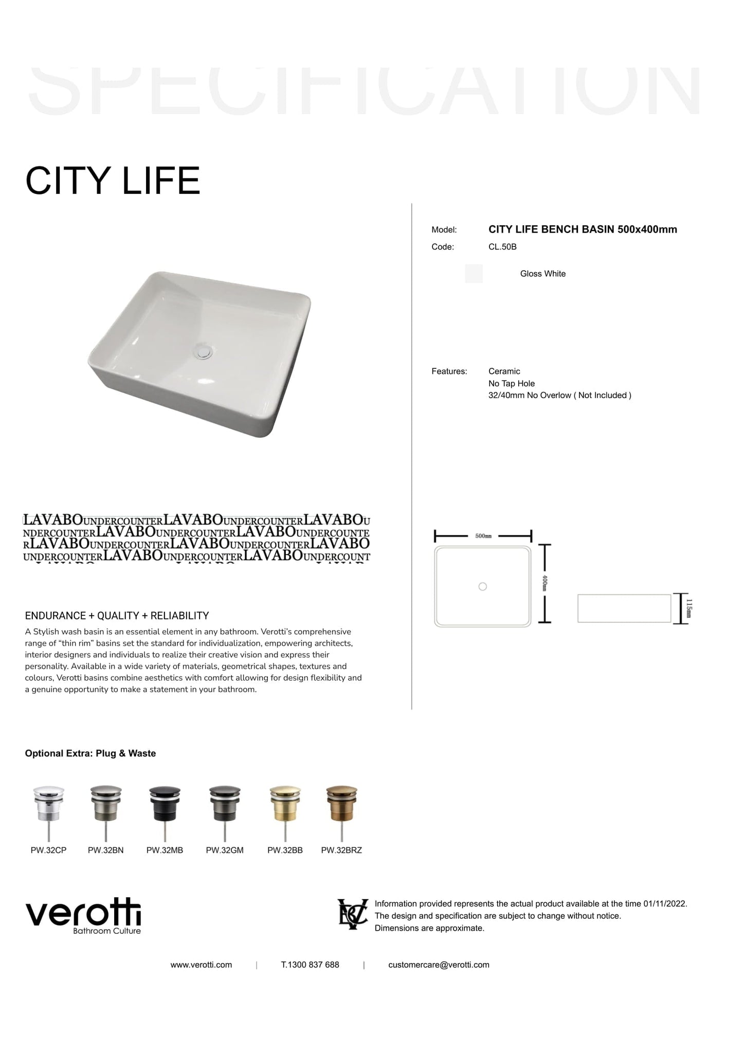 CITY LIFE (W500, D400, H115)