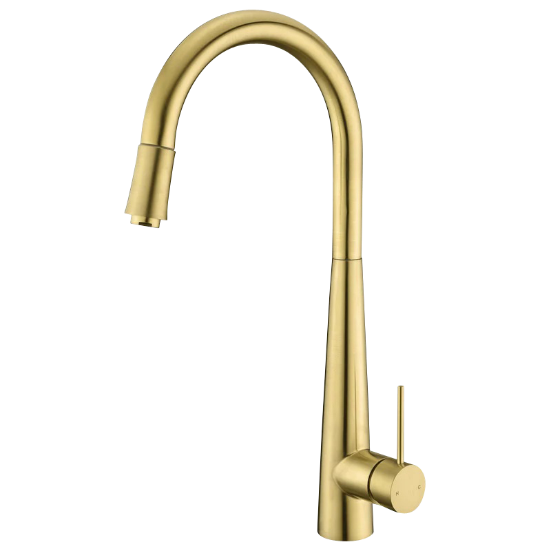 City Life Inox Pull Out Kitchen Mixer Brushed Nickel