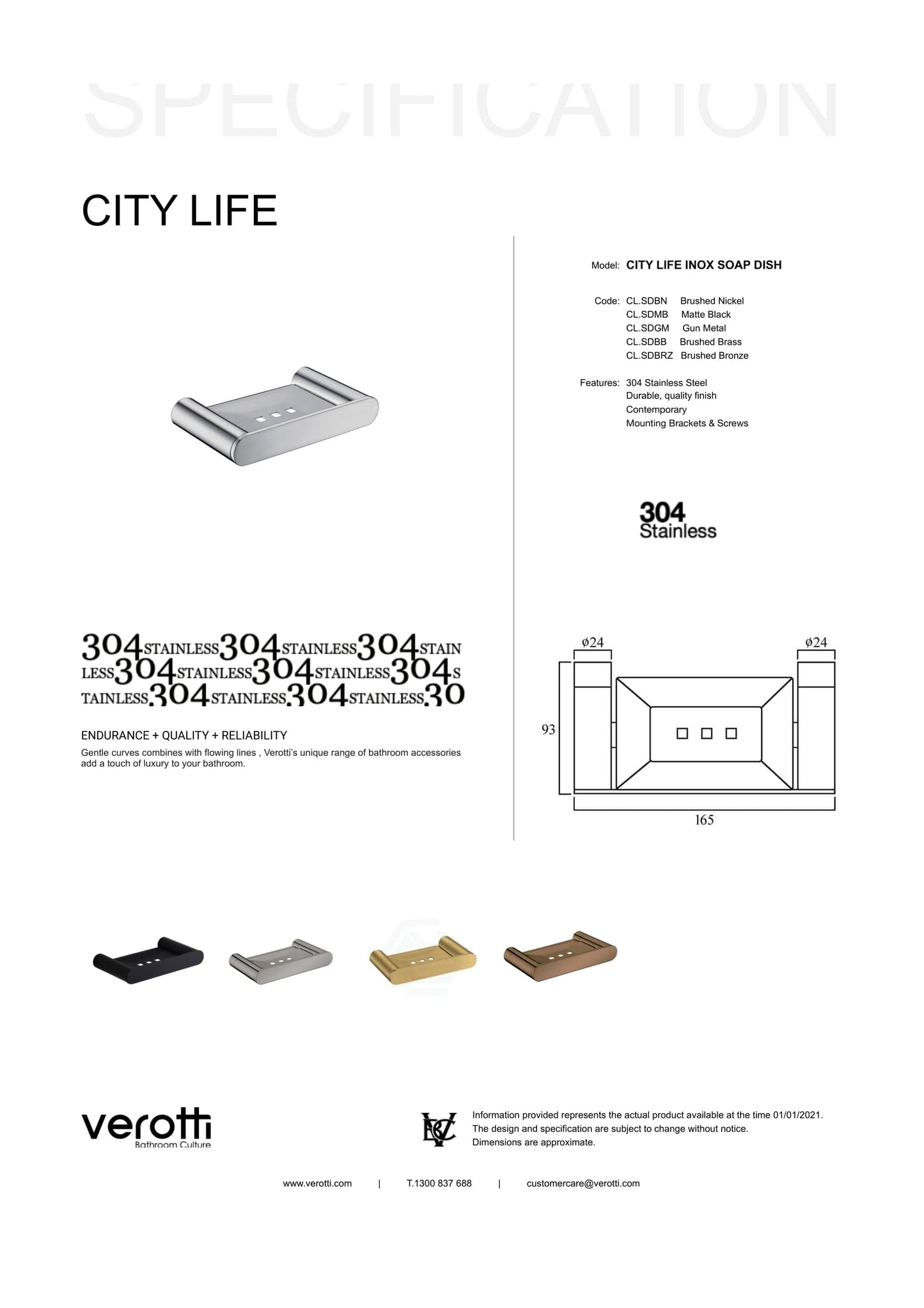 City Life Inox Soap Dish
