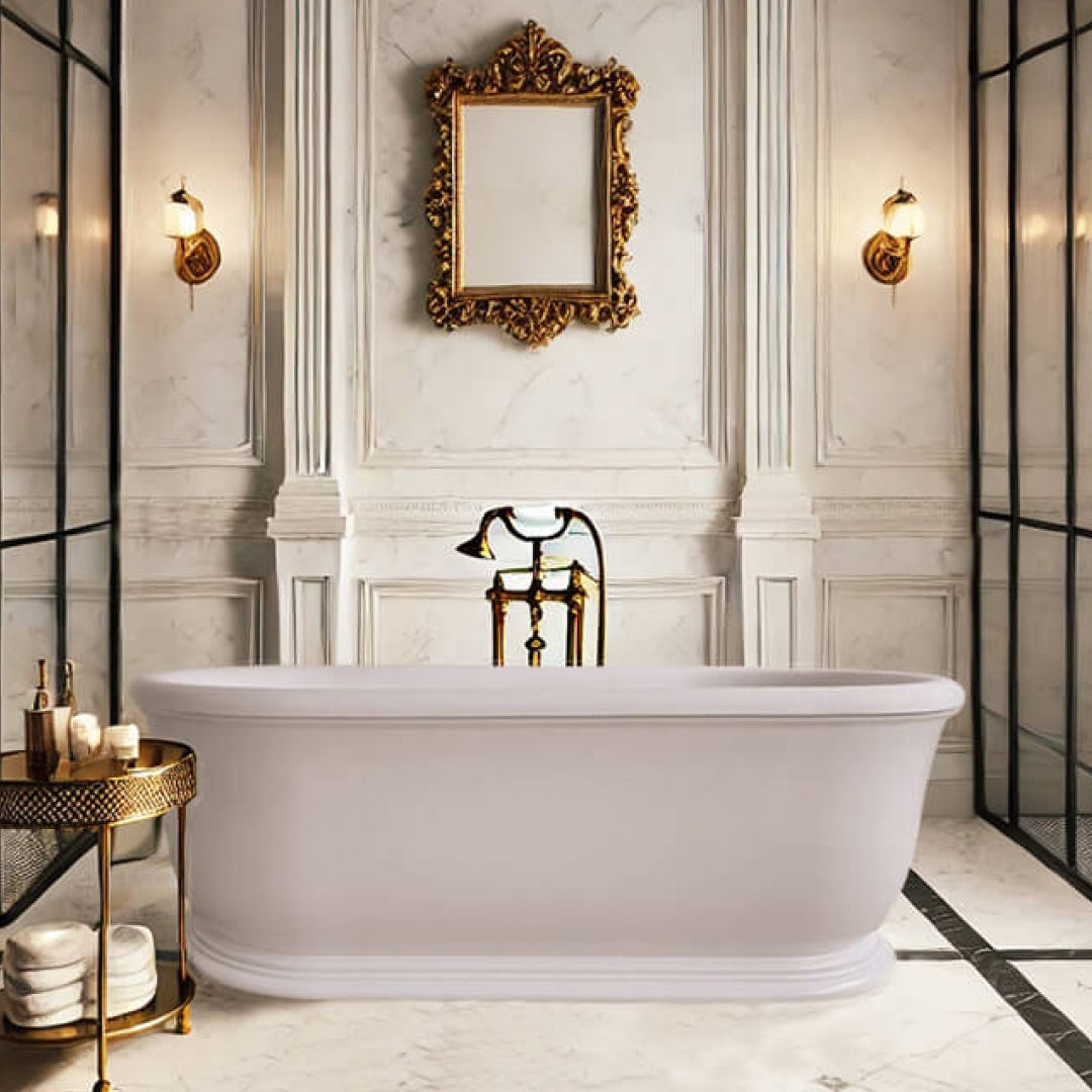 Turner Hastings Camden 1800 TitanCast Solid Surface Freestanding Bath with Overflow