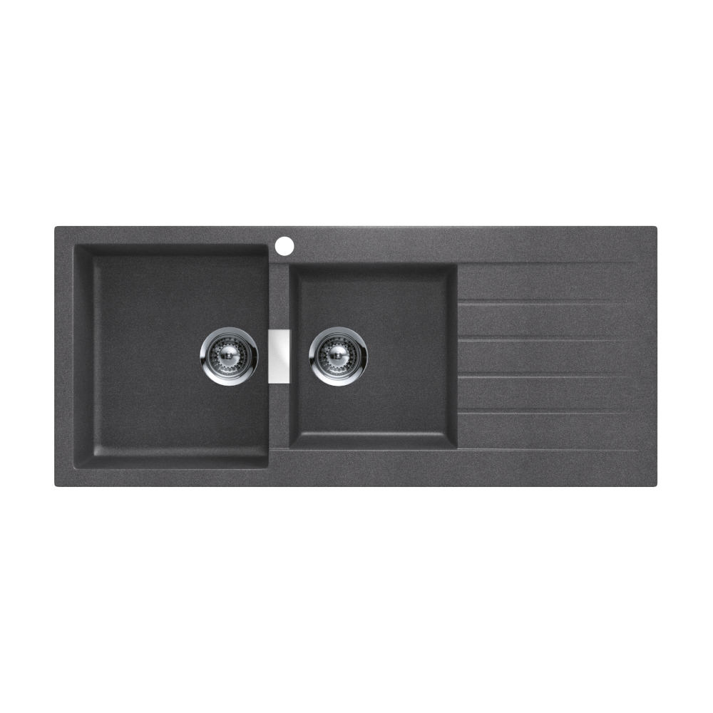 Abey SCHOCK Signus Topmount 1 & 3/4 Left Hand Bowl Sink 1TH