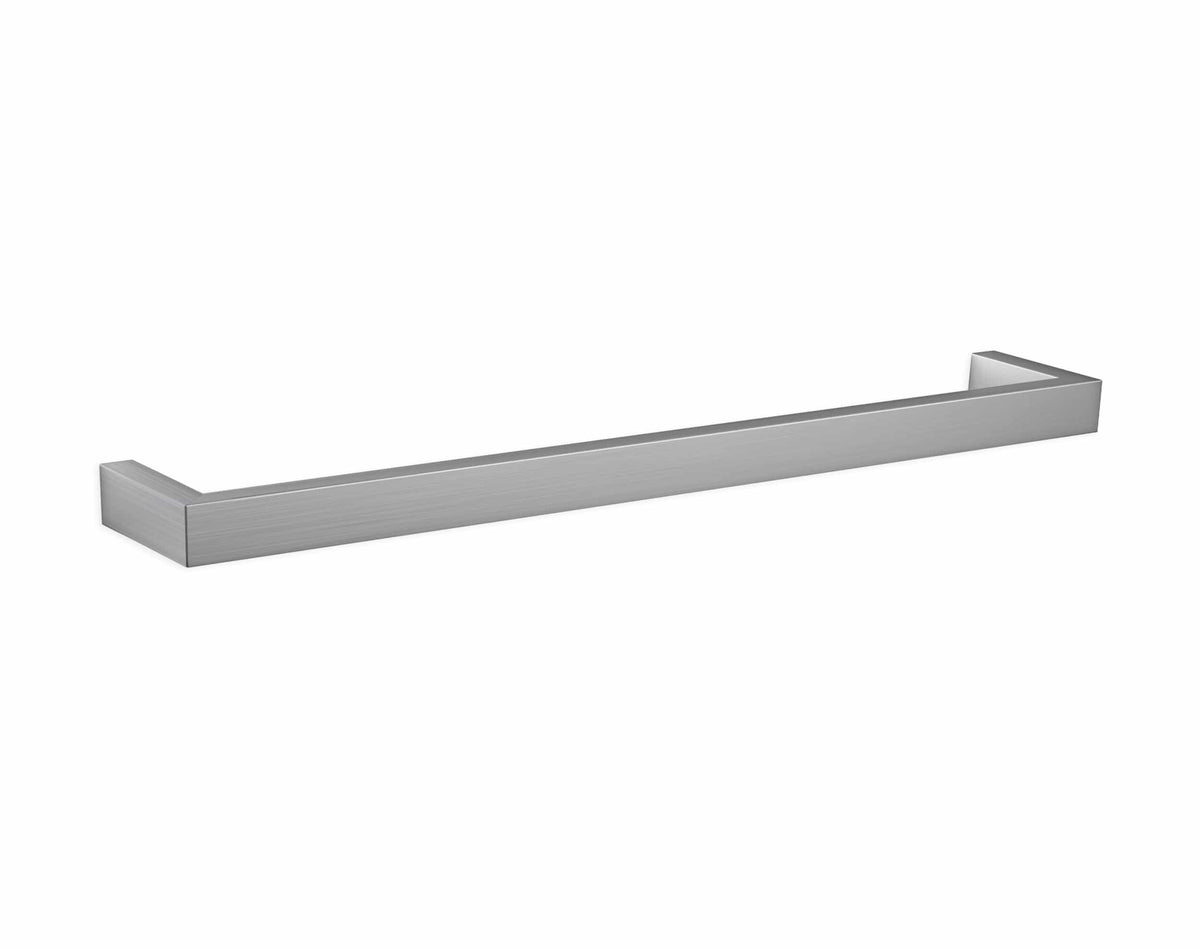 DSS8BR Brushed Square Single Bar Heated Towel Rail