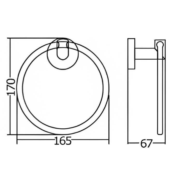 INSPIRE RONDO TOWEL RING 165MM