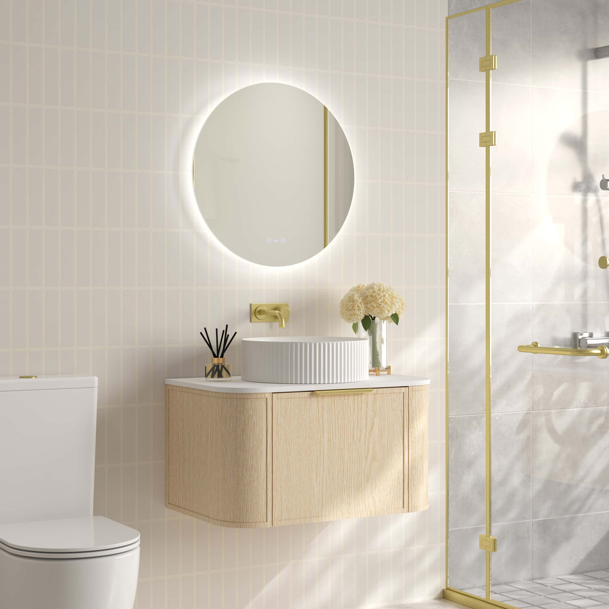 Elva 750mm Wall-Hung Cabinet - Natural Oak