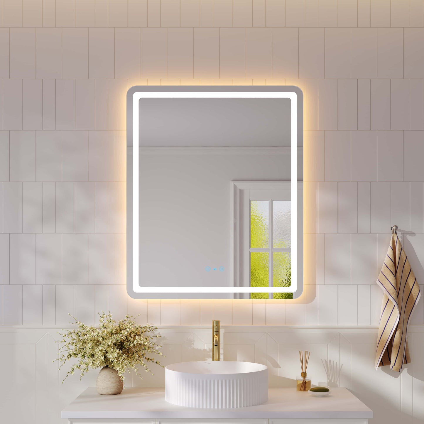 Freya 750×900mm LED Rectangular Mirror - 750×900mm