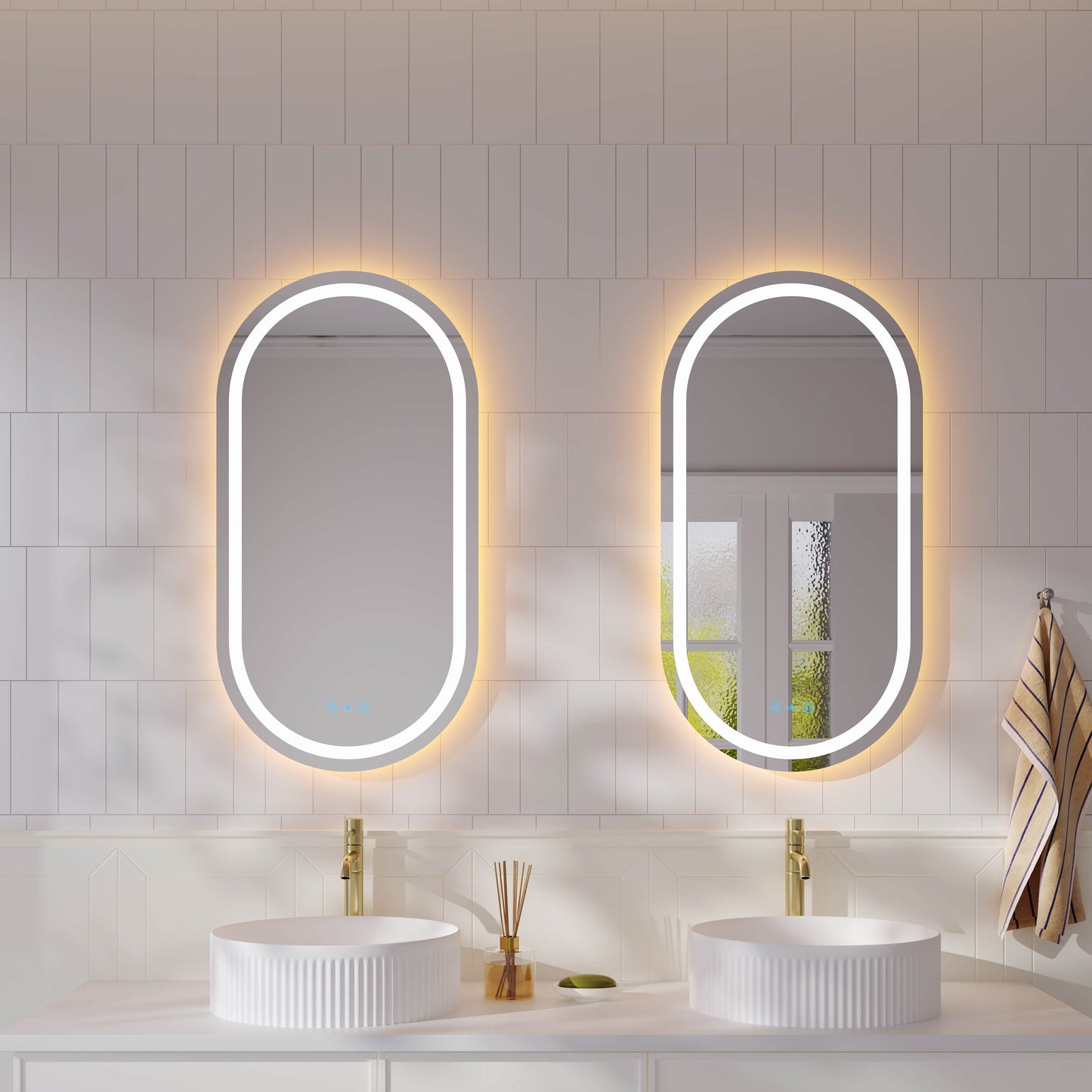 Freya 500×900mm LED Oval Mirror - 500×900mm