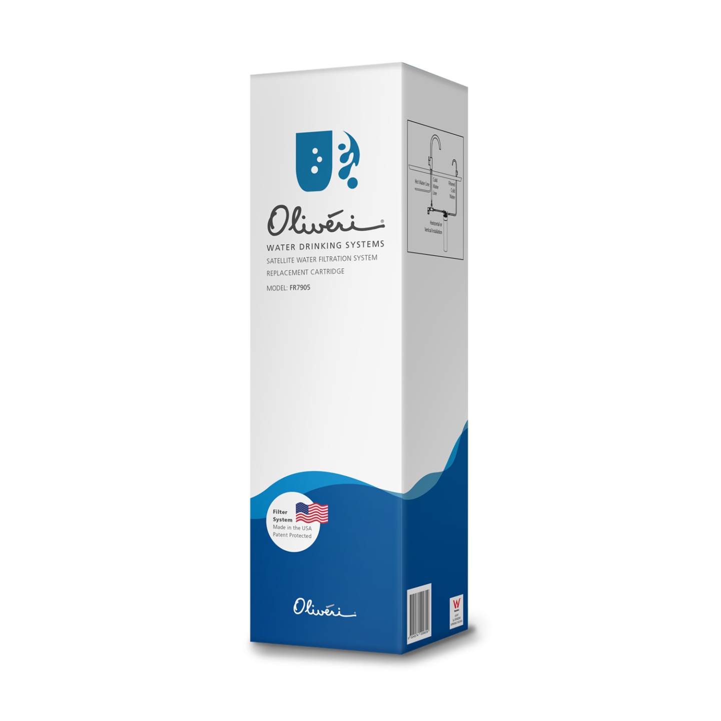 Oliveri Satellite Or 3 Way Mixer Water Filtration System Replacement Cartridge White