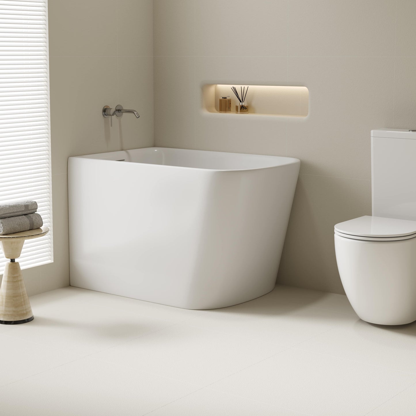 Harvard Rectangular Corner Bathtub - Gloss White