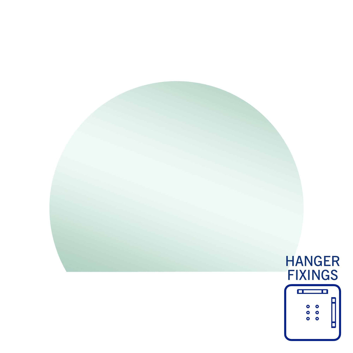 HD1290HN D-Shaped Polished Edge Mirror