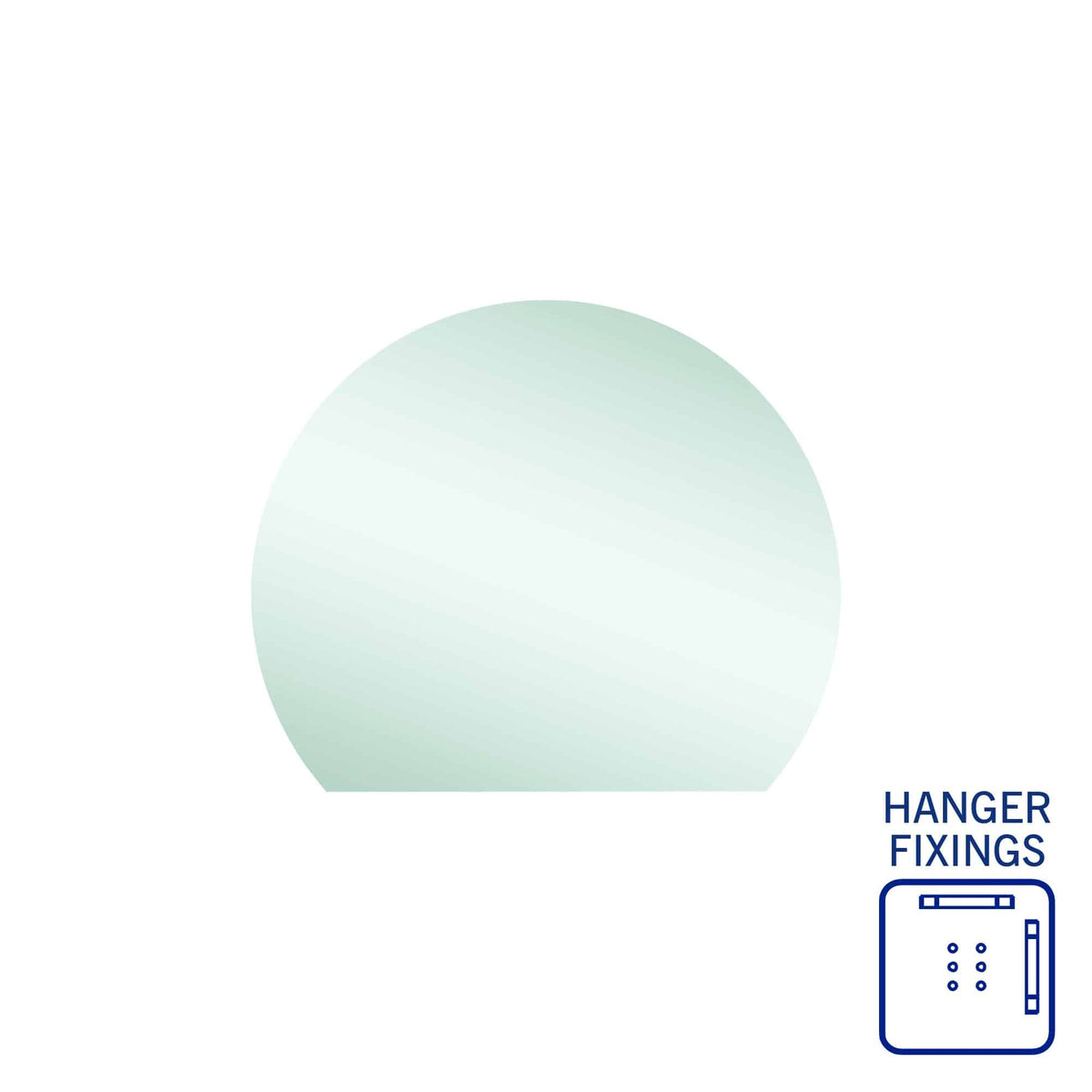 HD9075HN D-Shaped Polished Edge Mirror