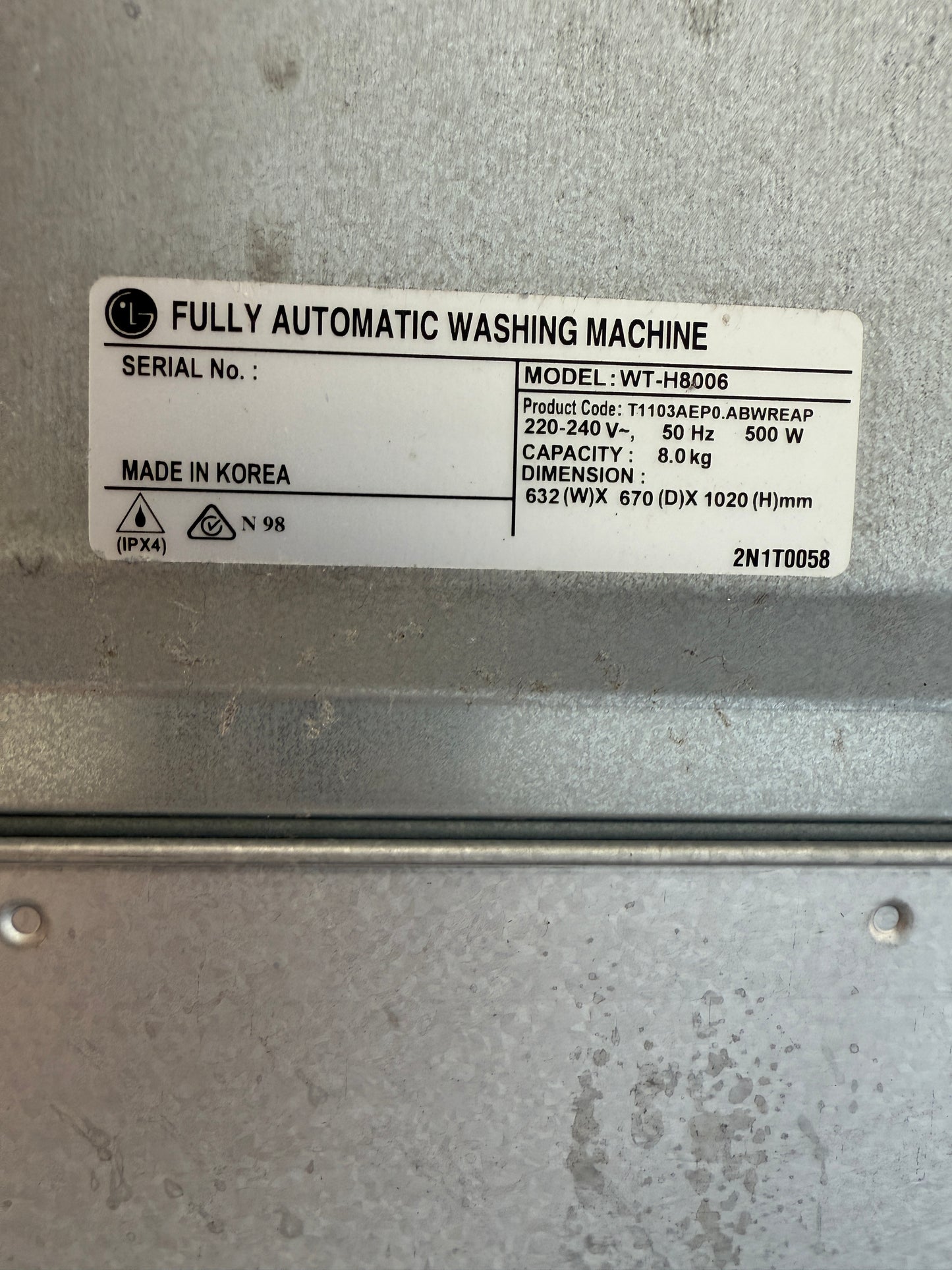 8kg Inverter Direct Drive Top Load Washer