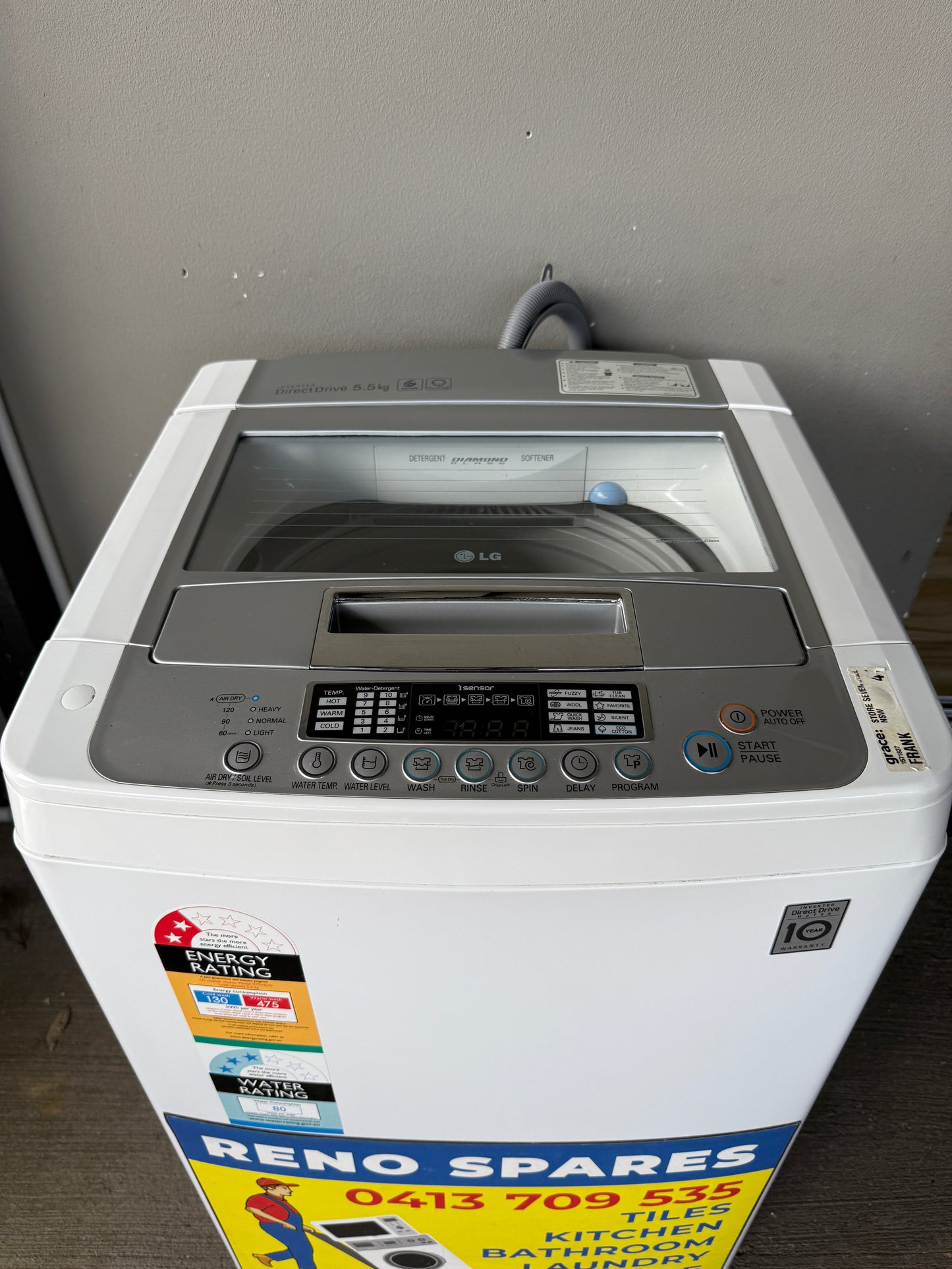 Quality Used LG WTH550 5.5kg Top Load Washing Machine in Excellent Condition