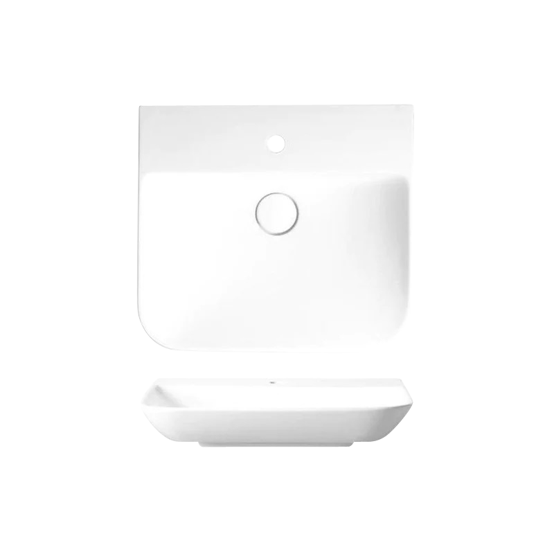 Jasmine 550x500 Wall Basin 1TH Gloss White