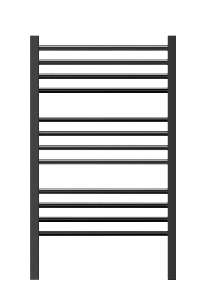 P62Sbkr Jeeves Matt Black Ladder Heated Towel Rail - Reno Spares