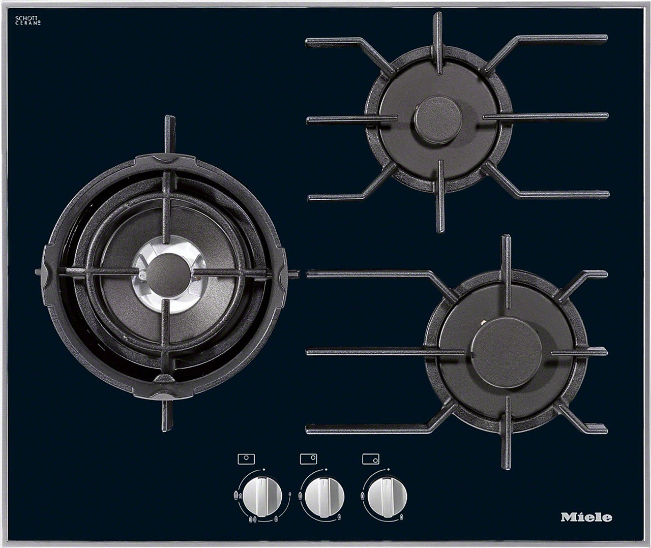 KM 3014 Gas Cooktop With 3 Burners Incl. Dual Wok