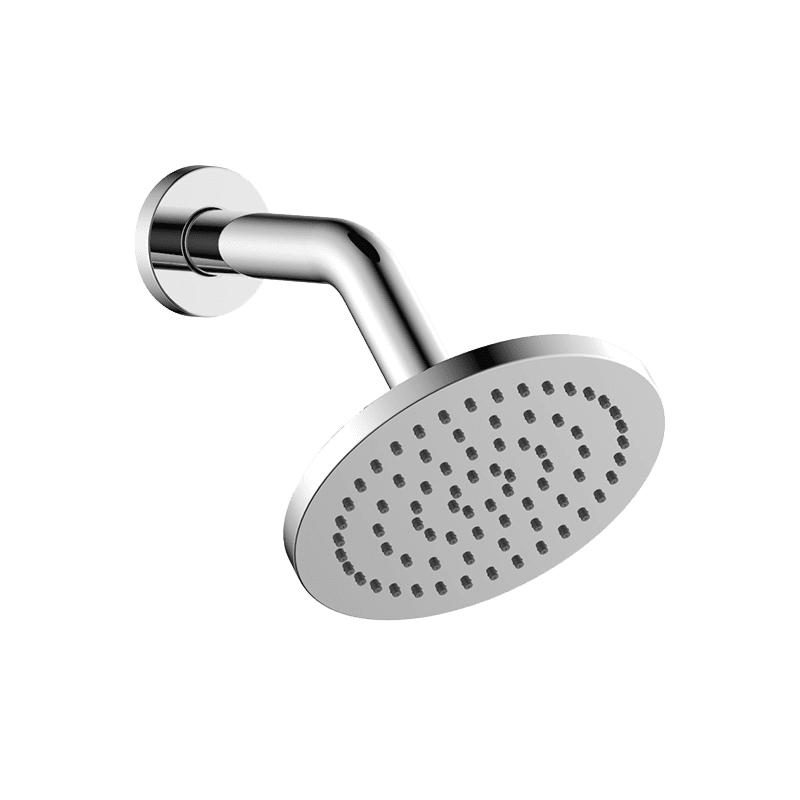 ABS 150mm Round Shower with 190mm Arm - Black