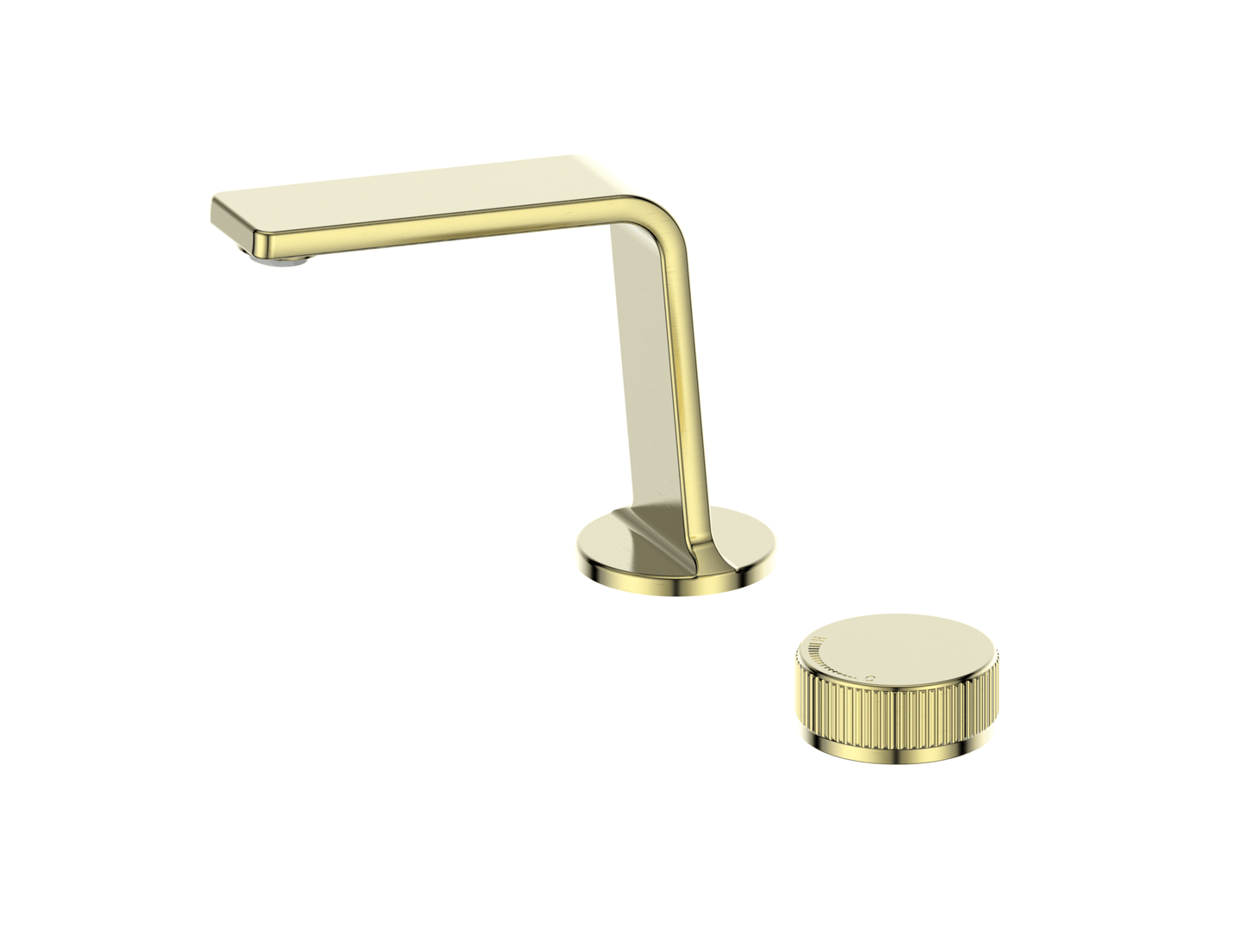 Venza Two Hole Deck Mounted Basin Mixer - Pvd Brushed Brass
