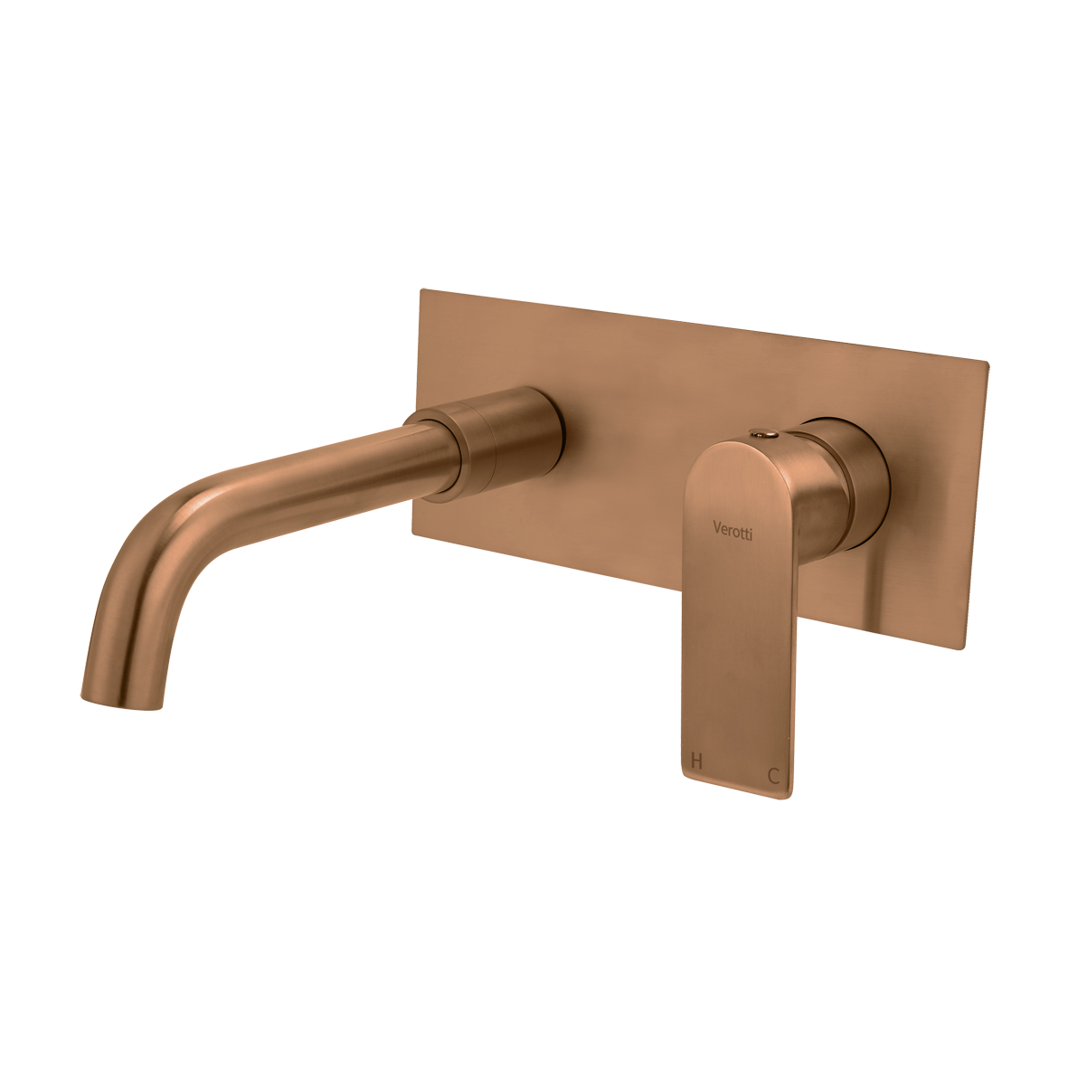 Luci Inox Wall Mounted Basin/Bath Mixer w/-190 Spout - Brushed Nickel
