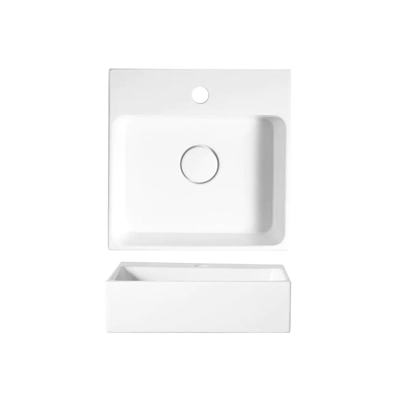 Lavender 450x450 Wall Basin 1TH Gloss White