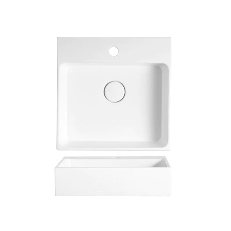 Lavender 500x450 Wall Basin 1TH Gloss White