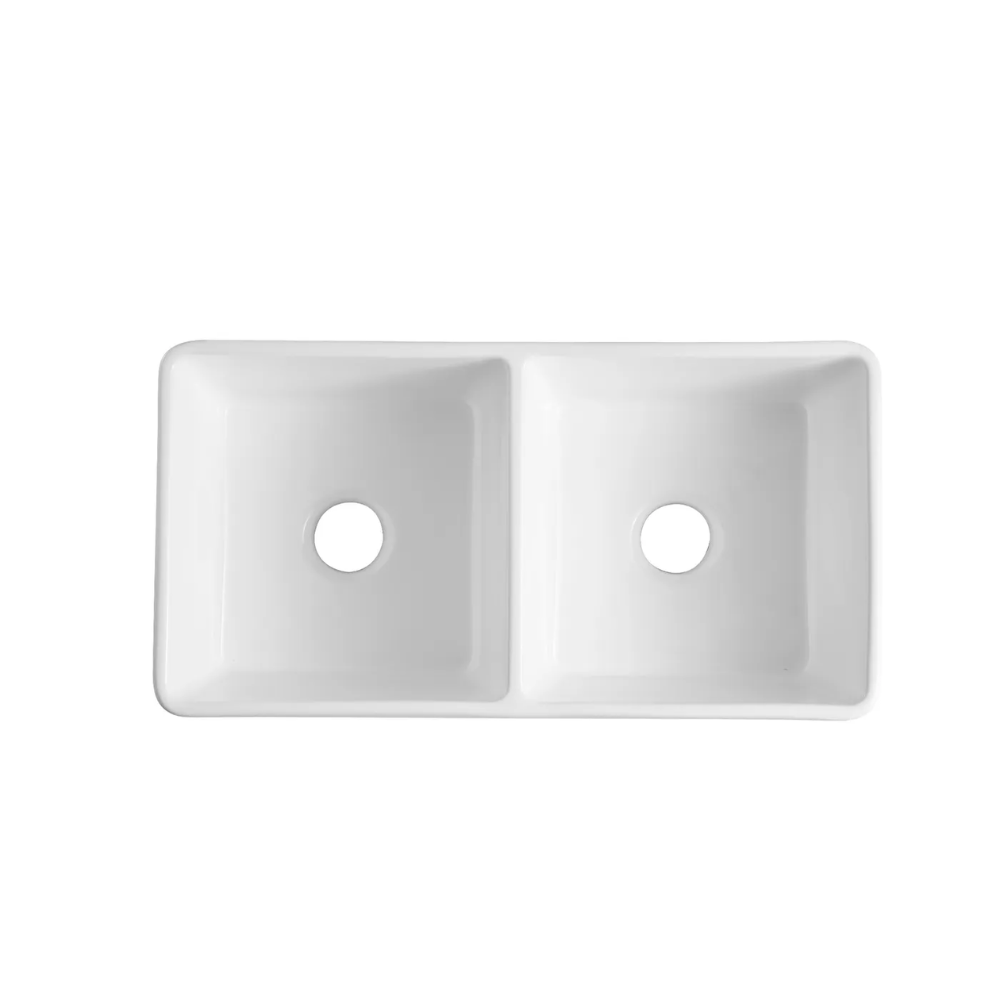 Otti Boston 853 x 461 x 255mm Butler Sink Double Bowl White
