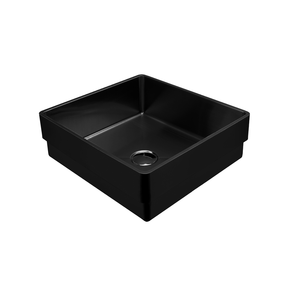 Oliveri Milan Rect S.STEEL Black Basin