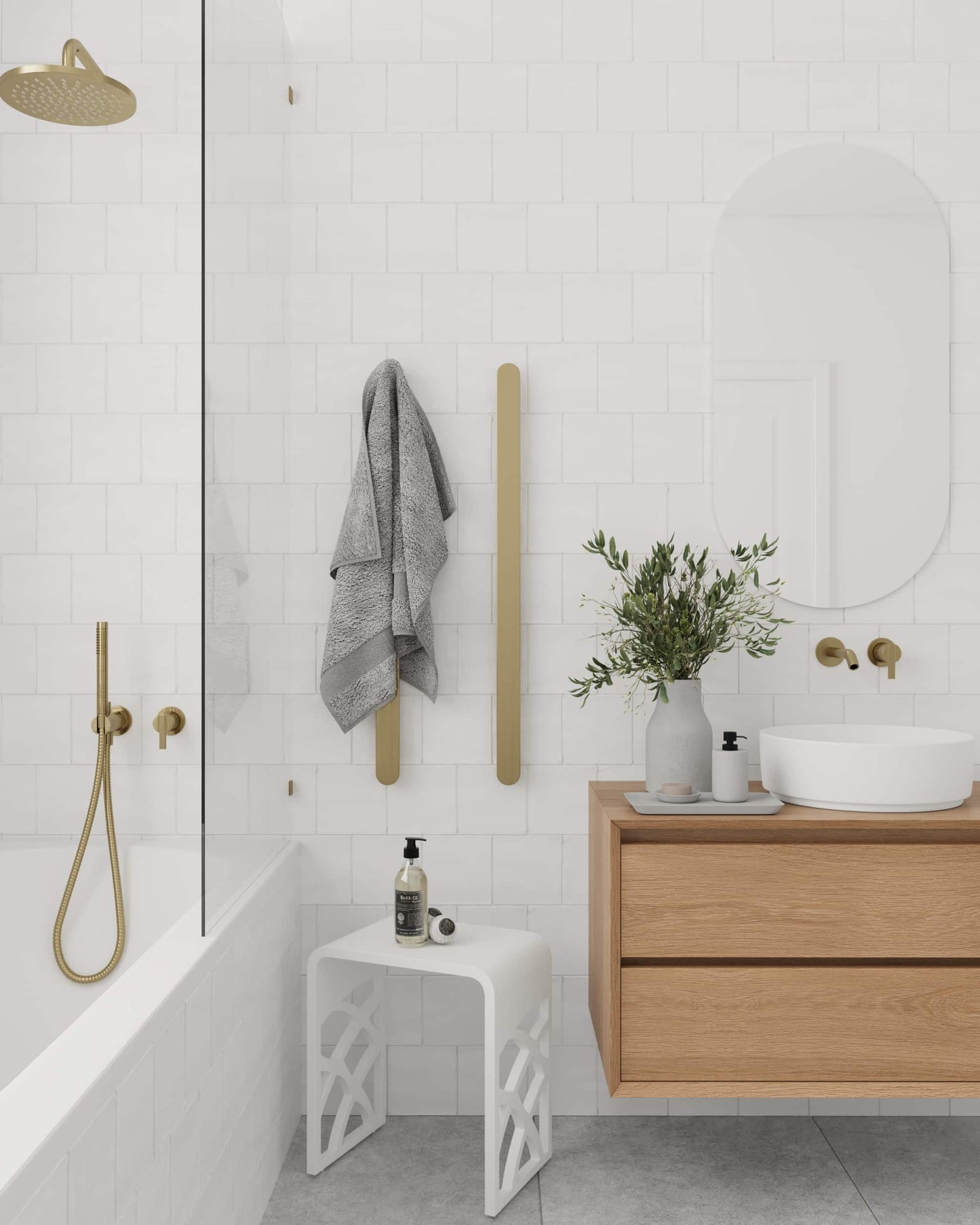 Ivy Solid Surface Shower Stool