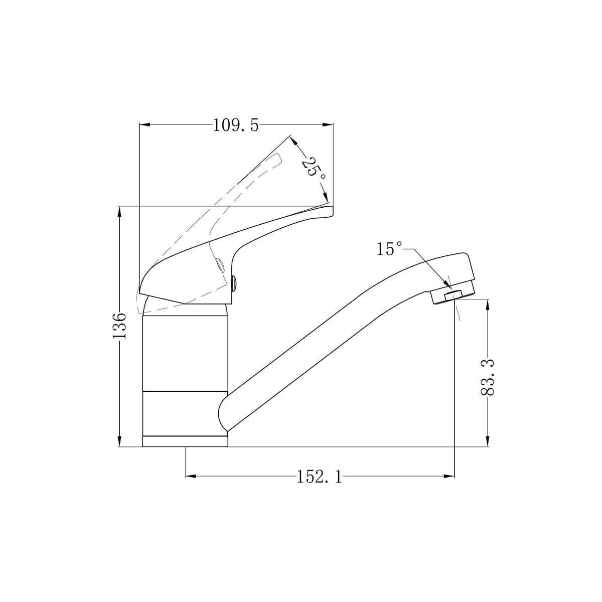 Classic Swivel Basin Mixer - Reno Spares