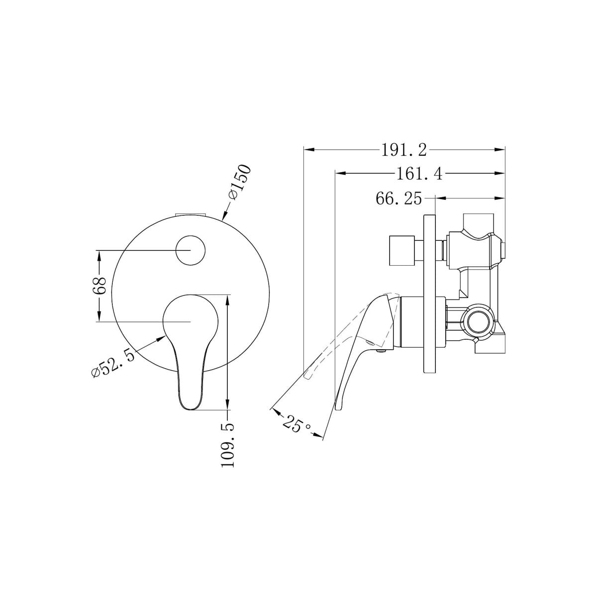 Classic Shower Mixer With Divertor - Reno Spares