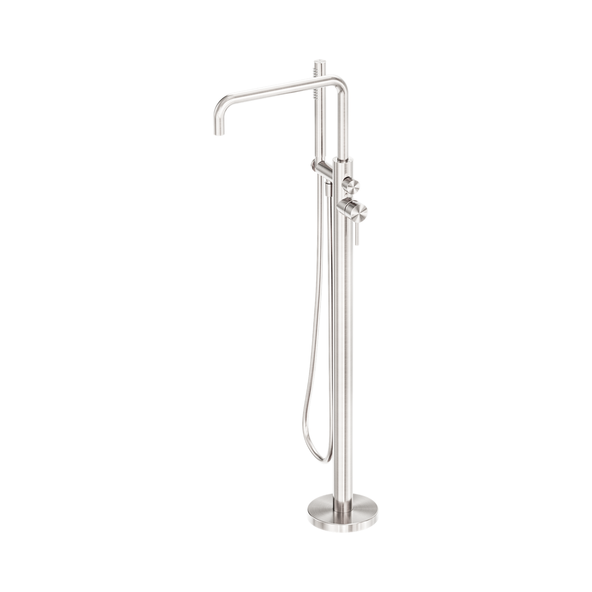 Zen SS316L Freestanding Bath Mixer Brushed Nickel
