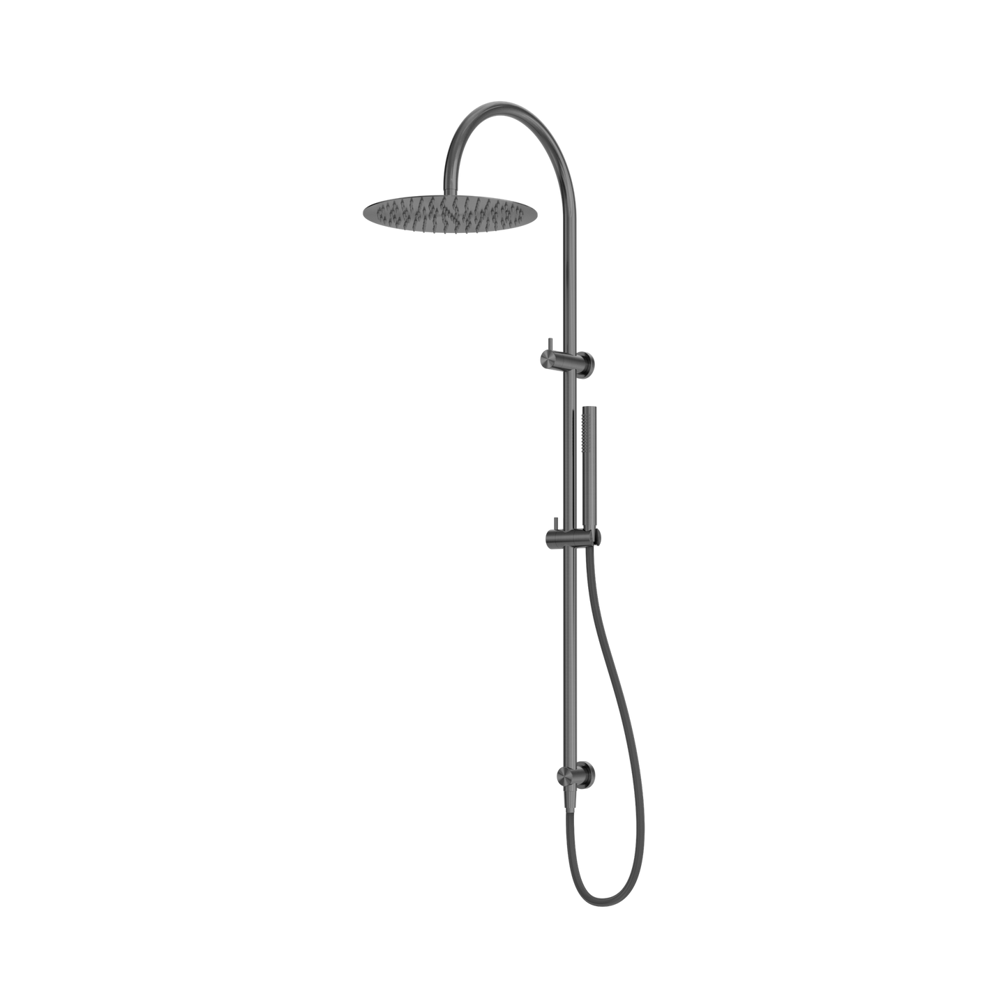 Zen SS316L Twin Shower With Outdoor Shower Hose Graphite