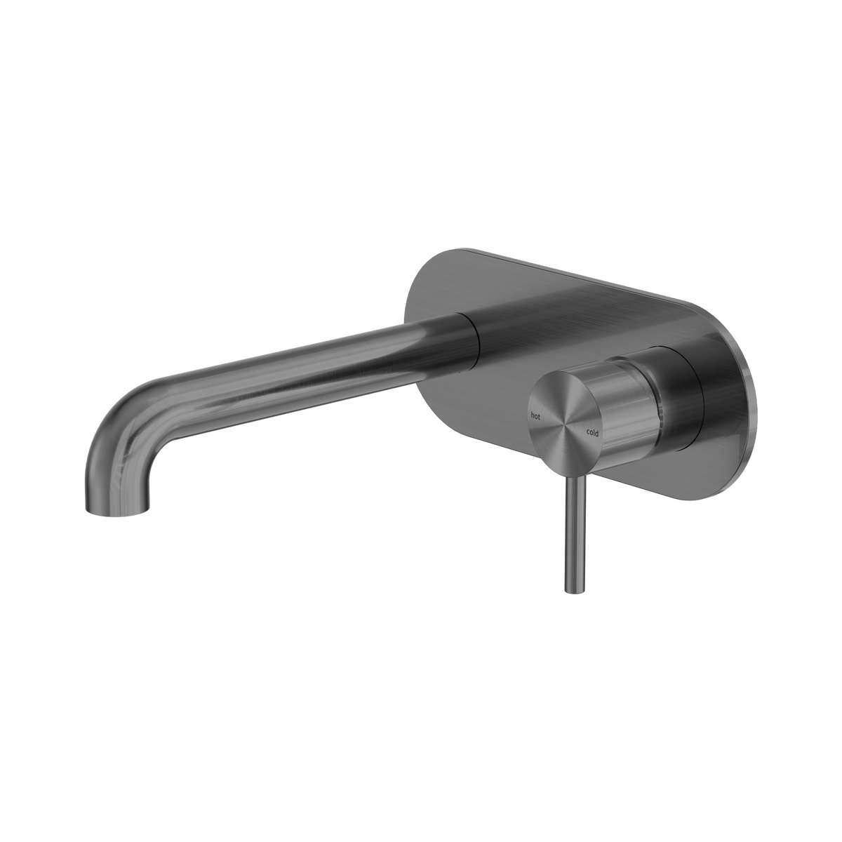 Zen SS316L Wall Basin/Bath Mixer 185mm Spout Graphite