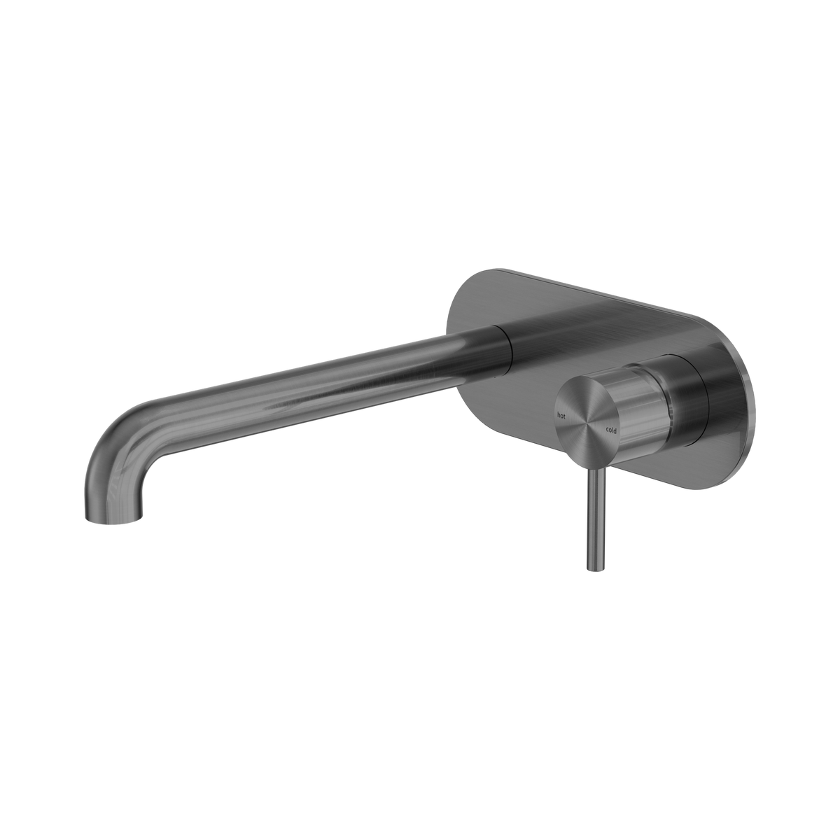 Zen SS316L Wall Basin/Bath Mixer 230mm Spout Graphite