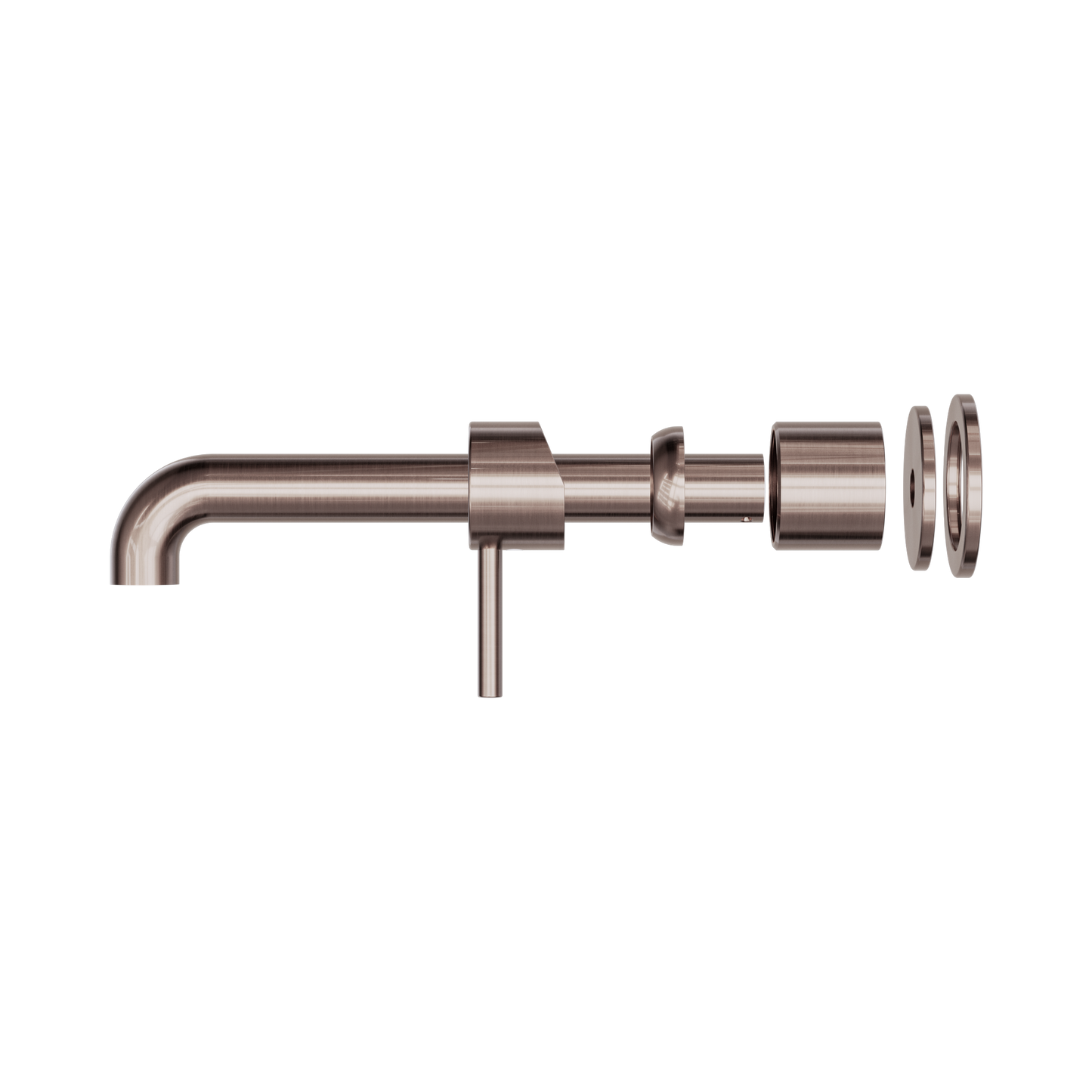 Zen SS316L Wall Basin/Bath Mixer Separate Back Plate 230mm Spout Trim Kits Only Brushed Bronze
