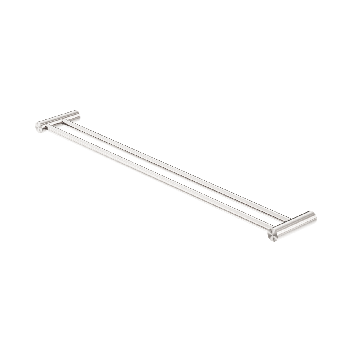 Zen SS316L Double Towel Rail 800mm Brushed Nickel