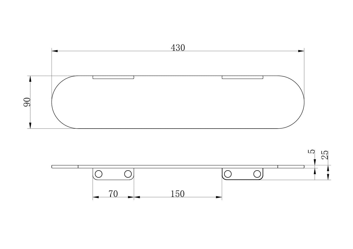 Zen SS 316L Metal Shower Shelf - Reno Spares