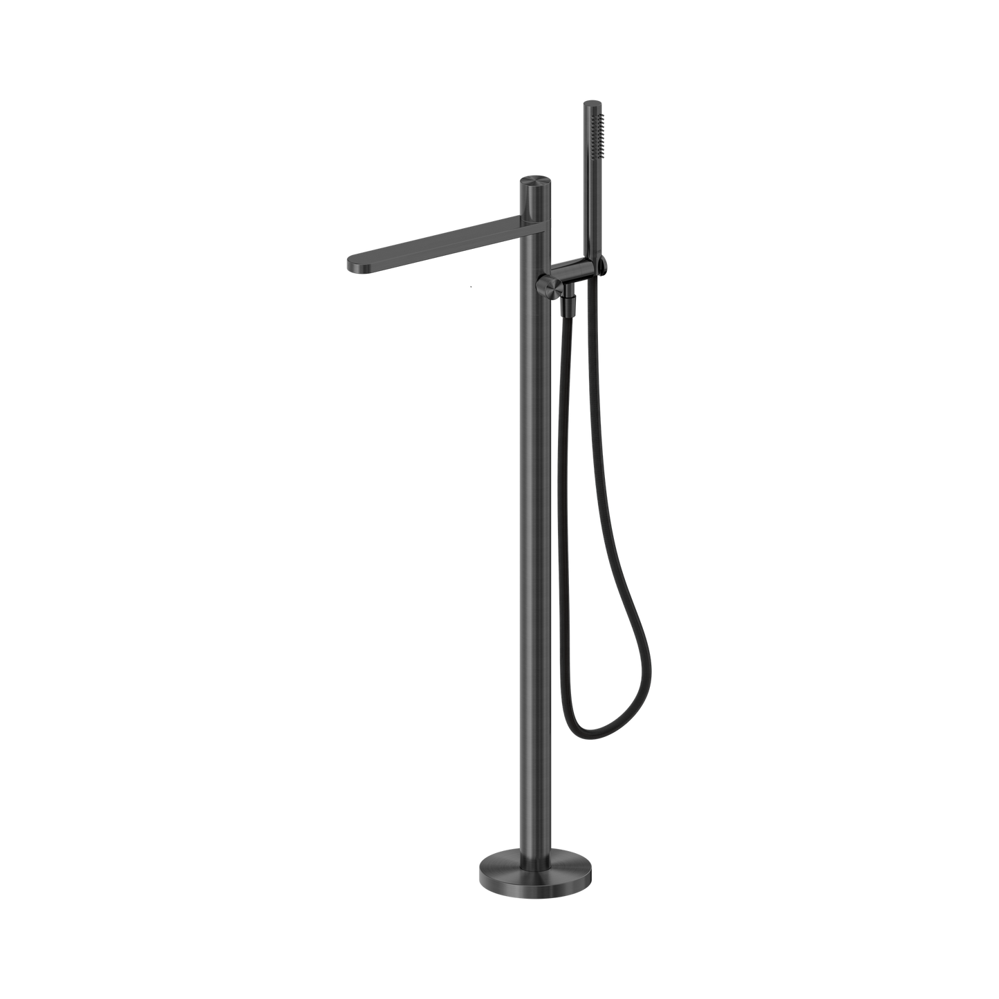 Pure SS316L Progressive Freestanding Bath Mixer With Outdoor Shower Hose Graphite