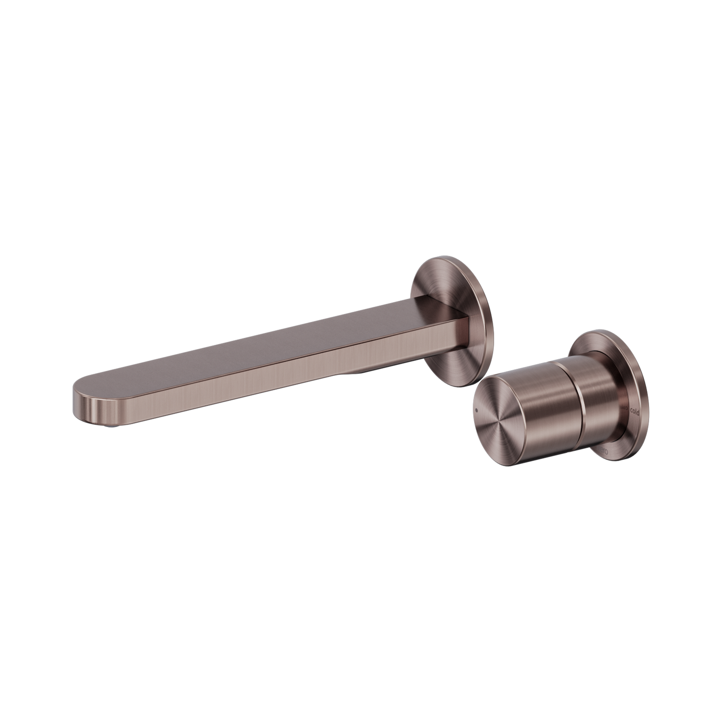 Pure SS316L Progressive Wall Basin/Bath Mixer Separate Back Plate Brushed Bronze