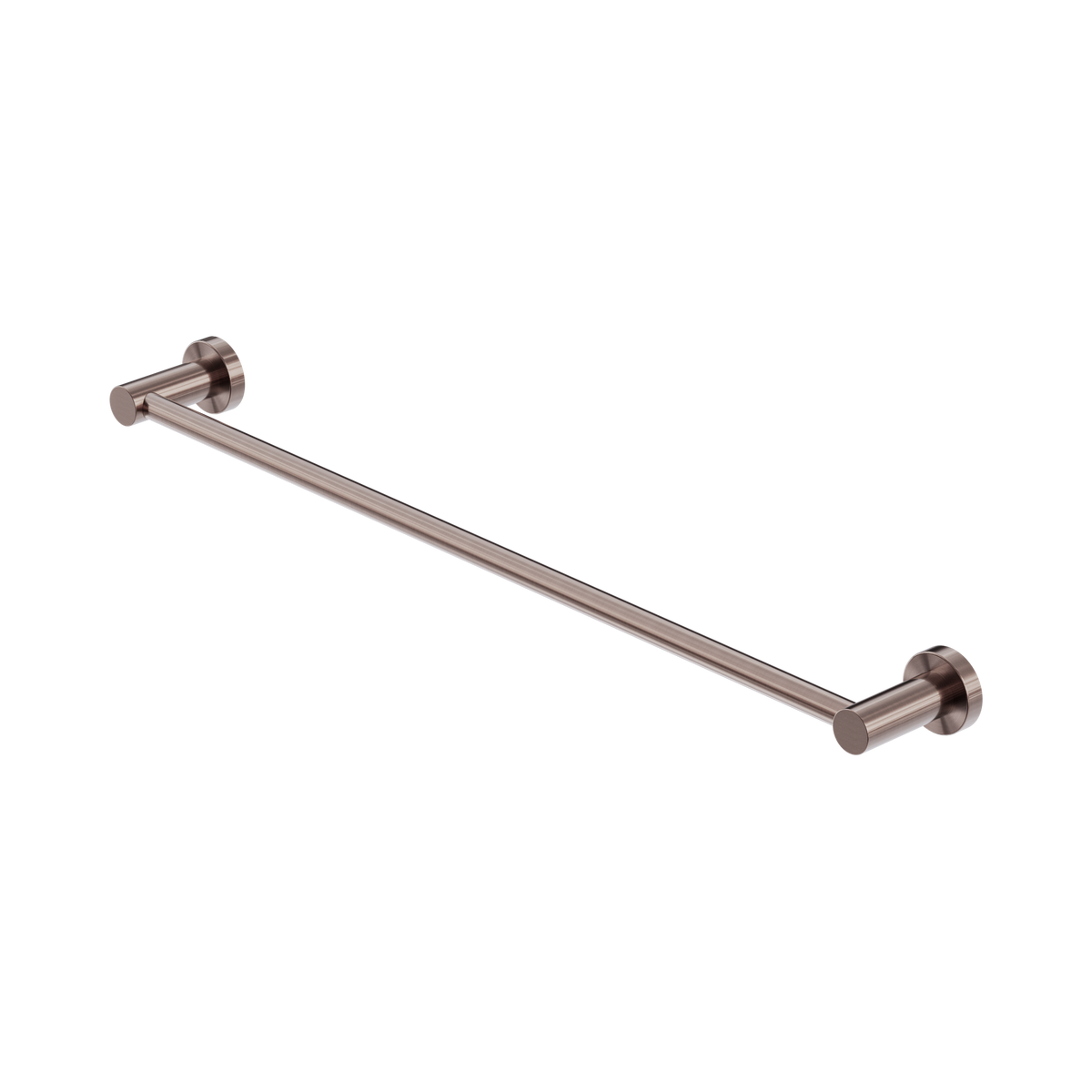 Mecca Single Towel Rail 600mm Brushed Bronze