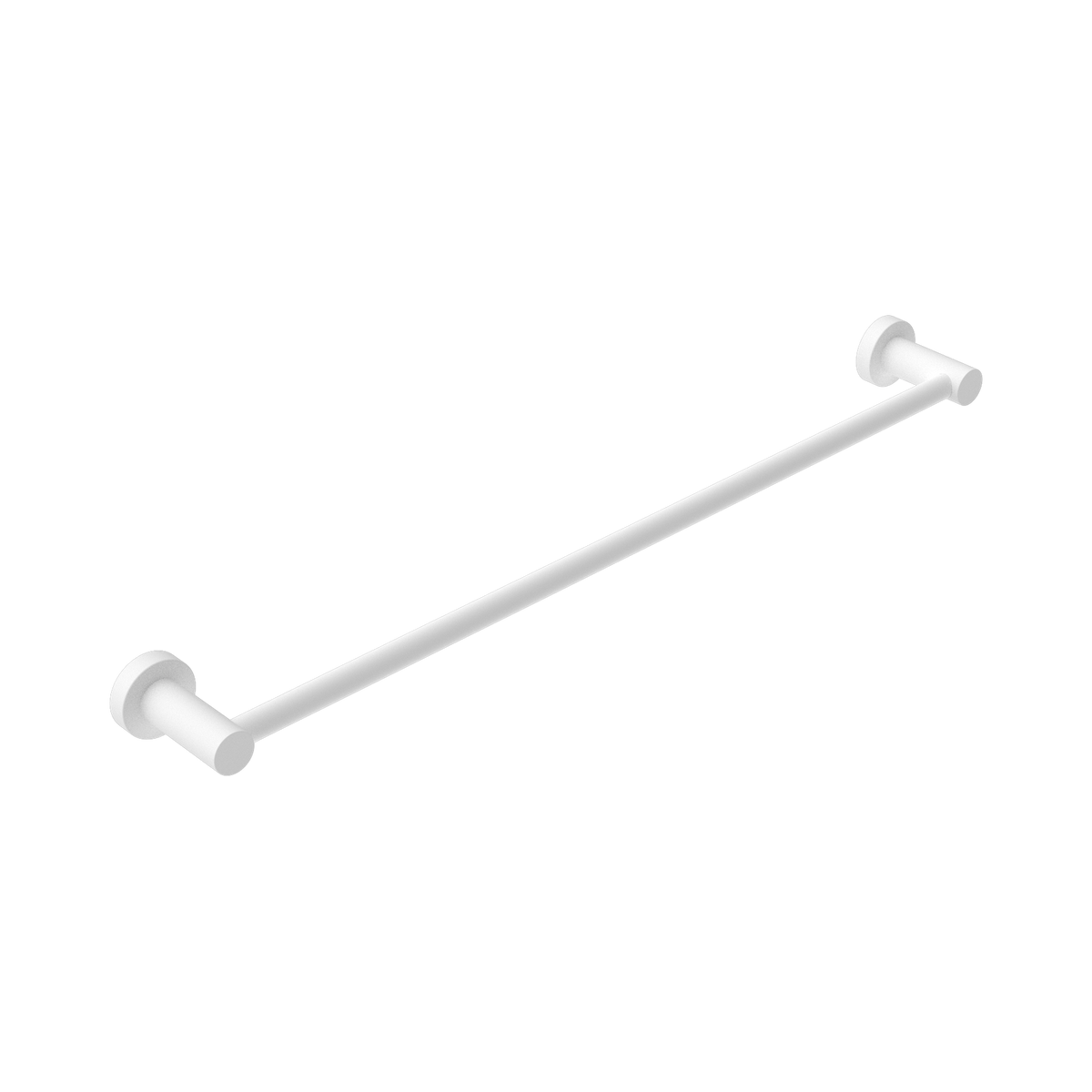 Mecca Single Towel Rail 600mm Matte White
