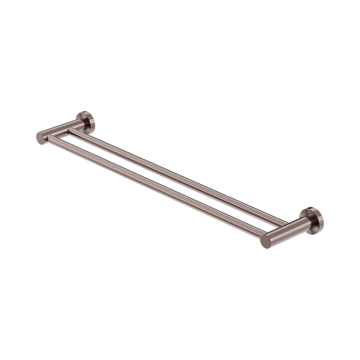 Mecca Double Towel Rail 600mm Brushed Bronze