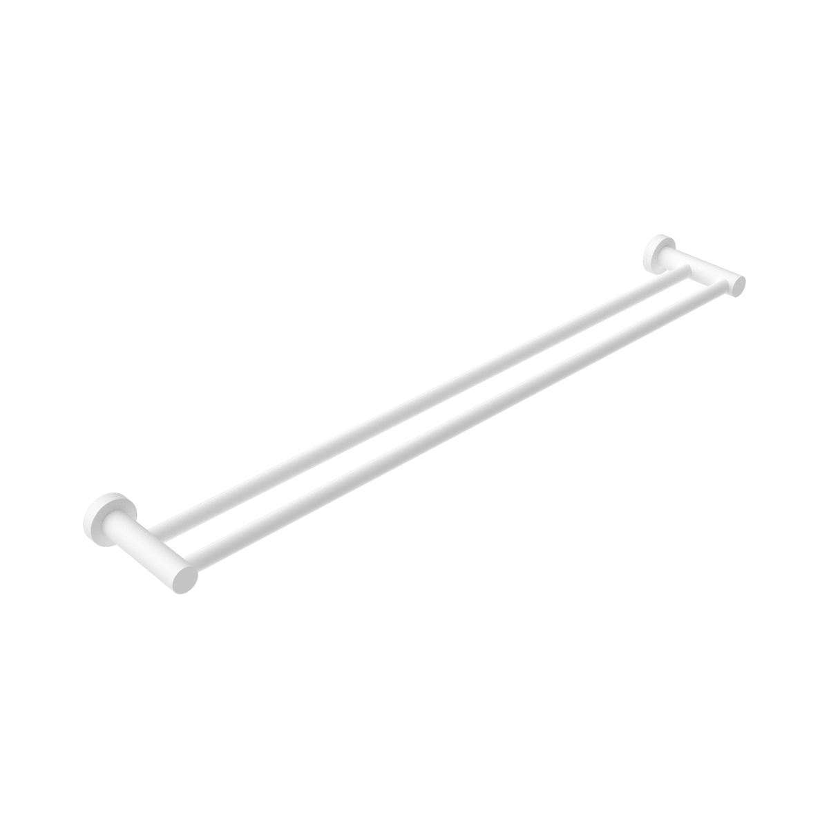 Mecca Double Towel Rail 600mm Matte White