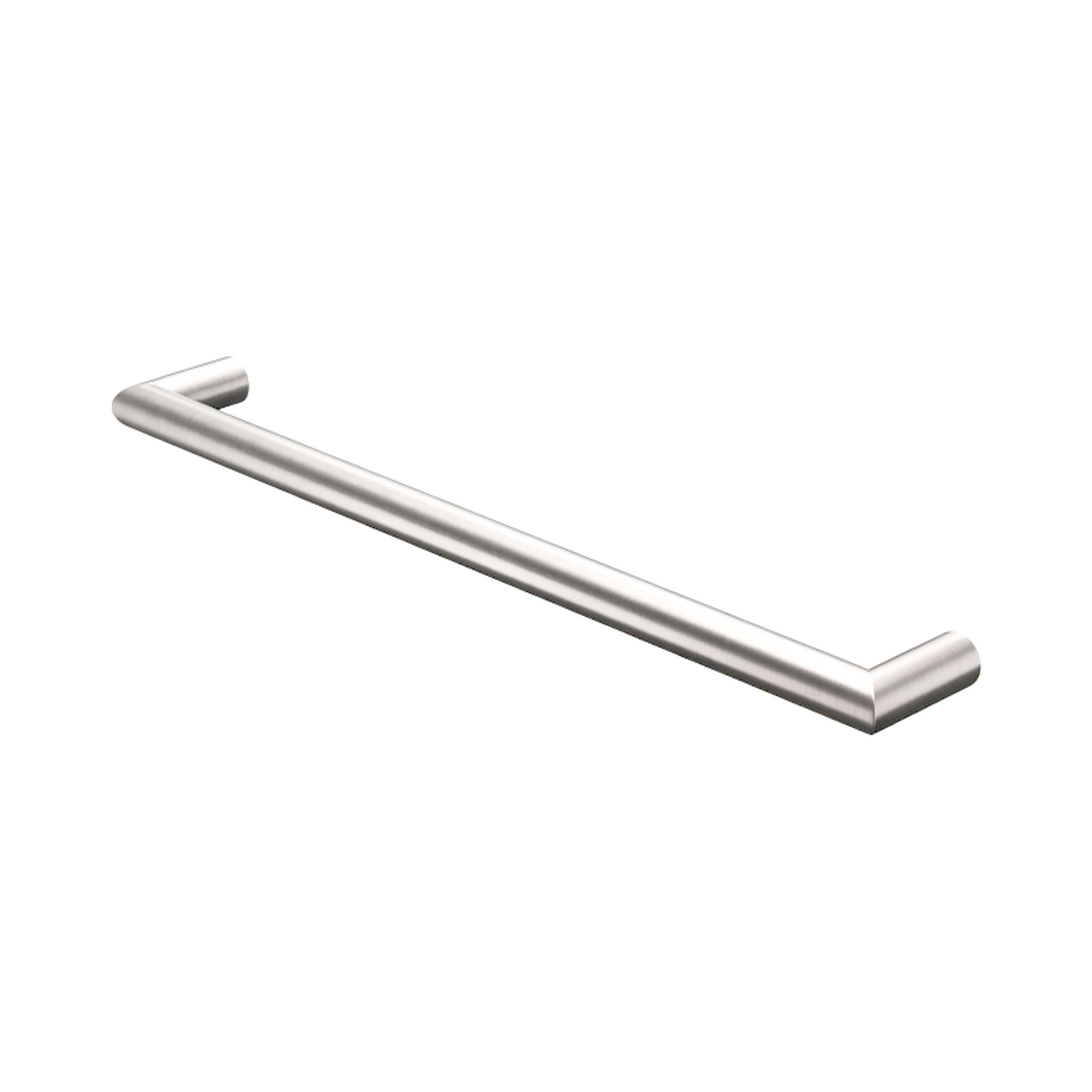 Mecca 240V Single Heated Towel Rail Brushed Nickel