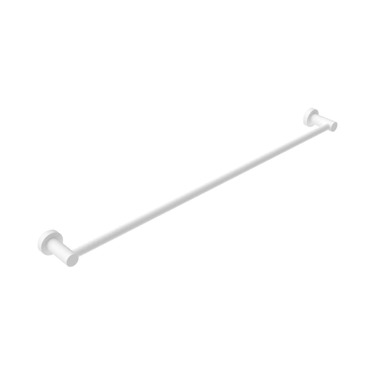 Mecca Single Towel Rail 800mm Matte White