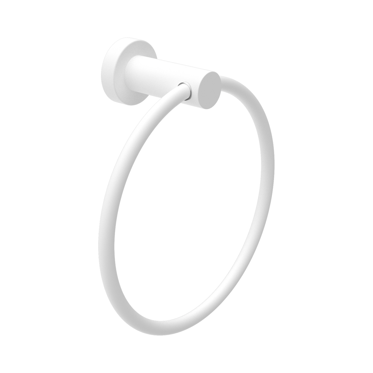 Mecca Hand Towel Ring Matte White