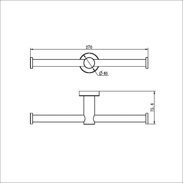 Nero Mecca Double Toilet Roll Holder