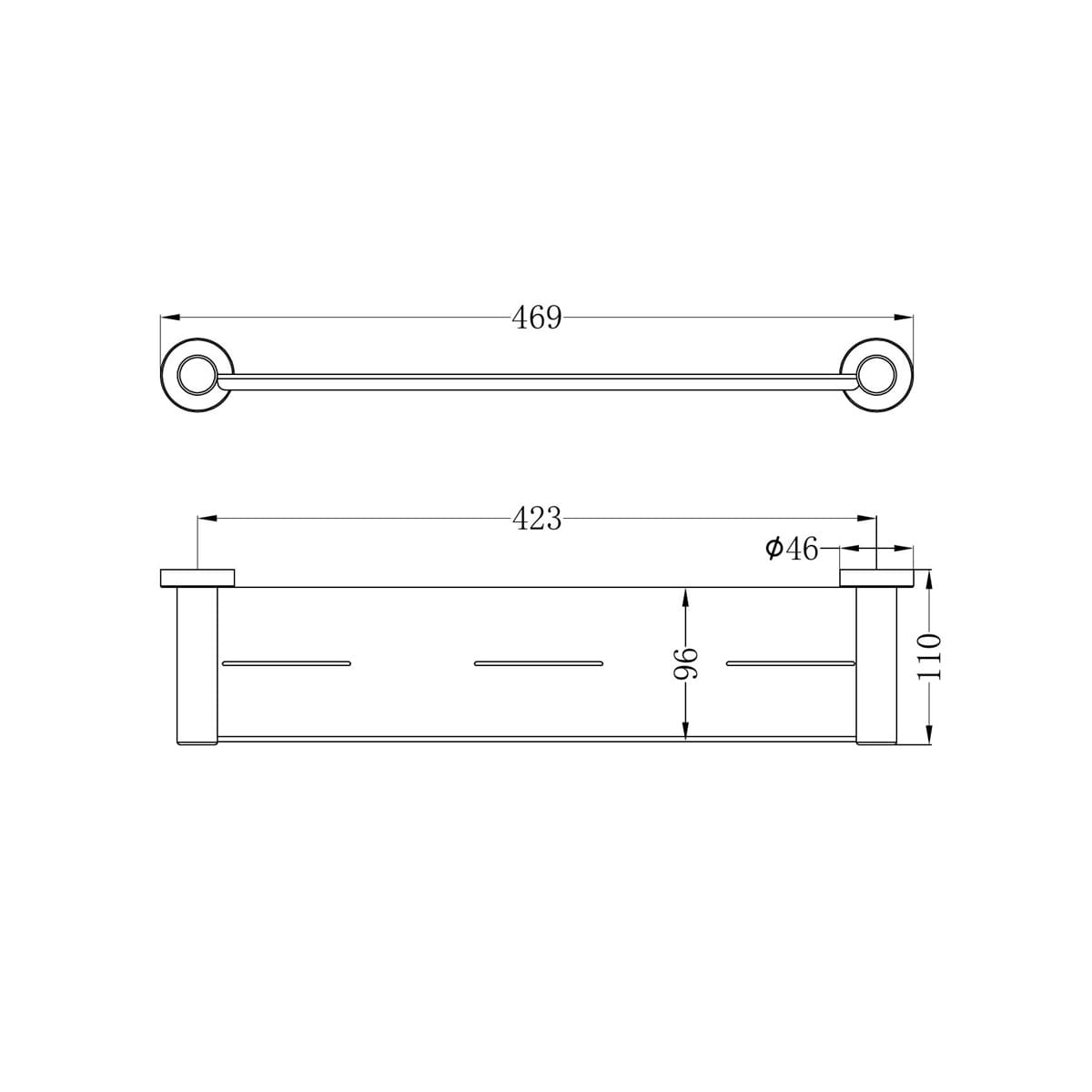 EX-DISPLAY Mecca Metal Shower Shelf - Reno Spares