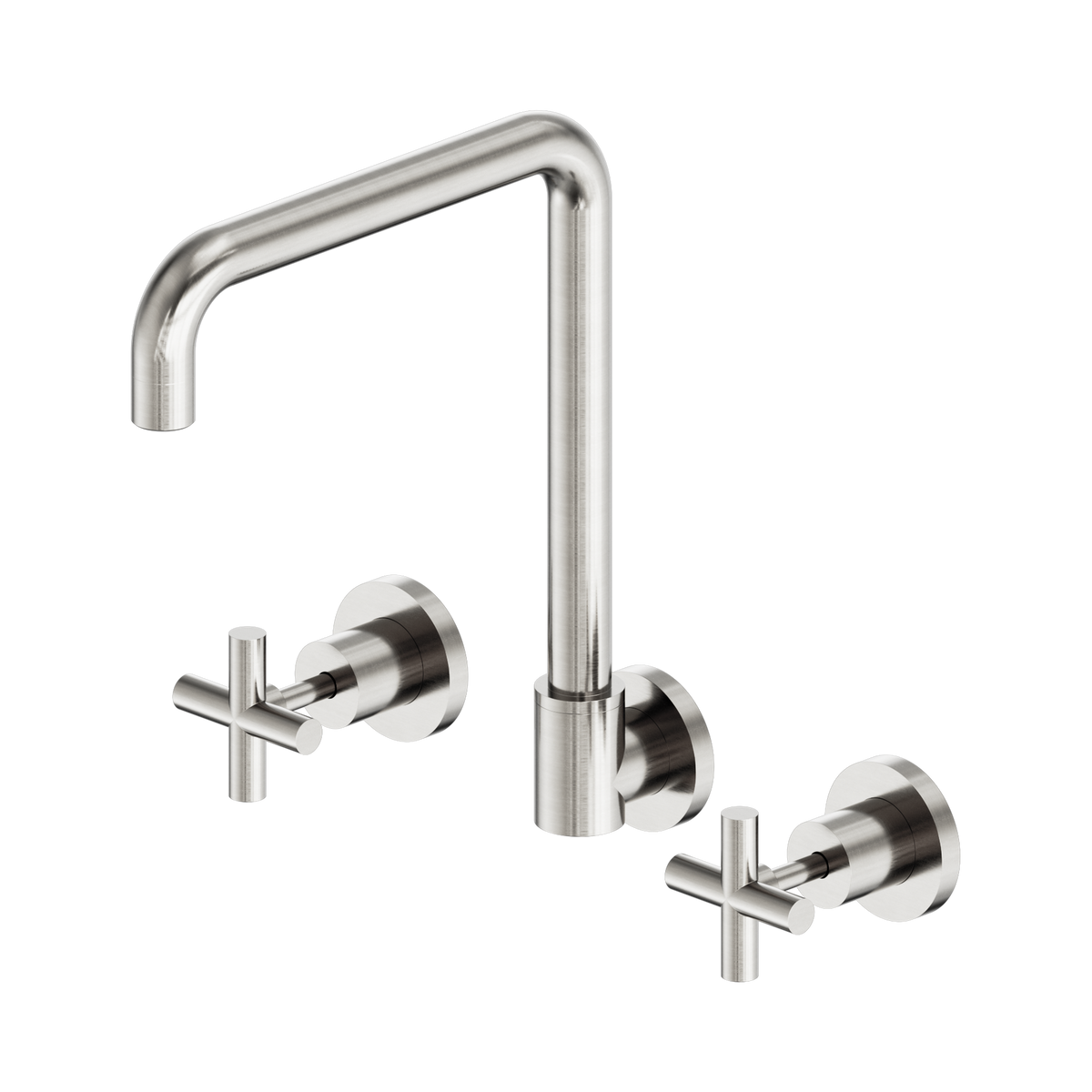 X Plus Wall Kitchen Set Swivel Spout Brushed Nickel